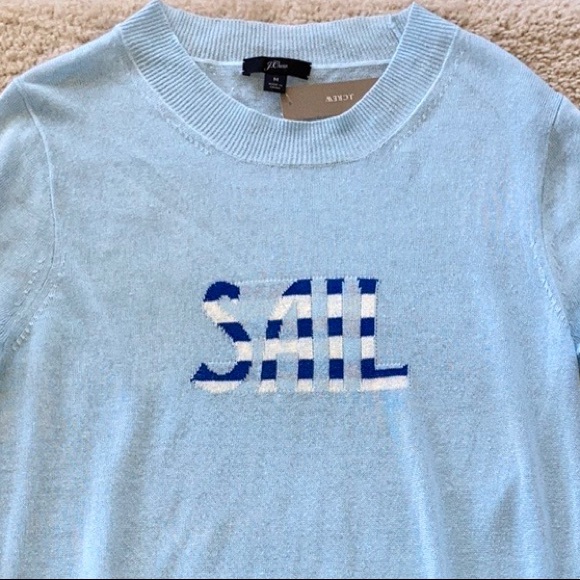 J. Crew Linen Sweater in Striped SAIL - Picture 3 of 8